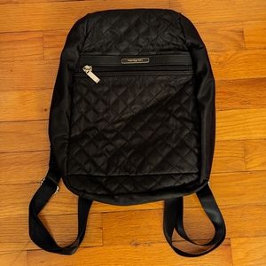 Hedgren Pat Stylish Quilted Backpack Purse With Tablet Pocket- Black
